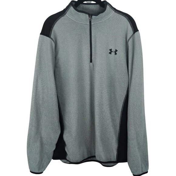 Under Armour Mens 1/4 Zip ColdGear Loose Fit Zip Pullover Sweatshirt Size L - Picture 1 of 6